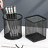 Pen Holder for Desk, Black Pen Holder Cup for Desk, Black Wire Mesh Pencil Cup Holder for Desk Pencil Cup Holders, Make Up Brush Holder, Office Pe...