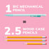 BIC Xtra Smooth Mechanical Pencils (MPNP24-BLK), Medium Point (0.7mm), Fun Pastel Color Pencils, Back to School, 24 Count...