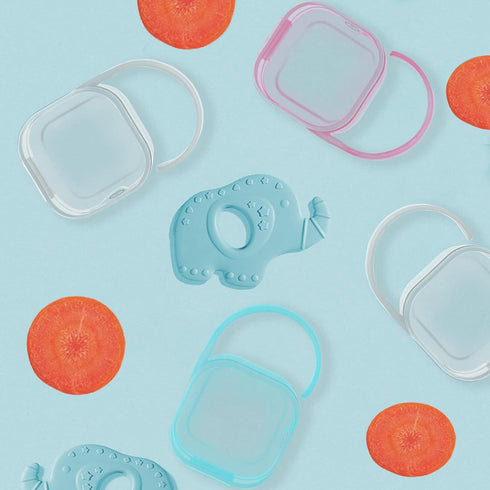 Pacifier Holder Clip Binky Clip 2 Pack Blue Hook Design...