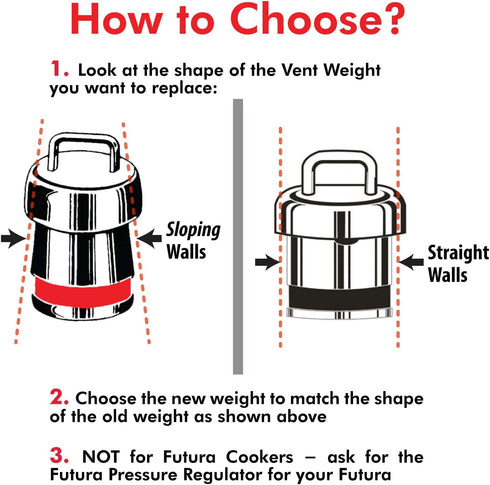 Hawkins Whistle Vent Weight for Stainless Steel and Bigboy Pressure Cooker, 1.5 Liter to 22 Litre...