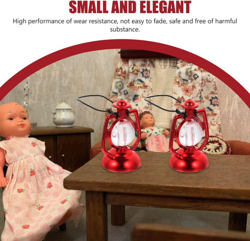 Toddmomy Mini Dollhouse Lantern 6Pcs Mini Kerosene Lamp Miniature Lantern Micro Landscape Ornament Mini Lantern for Dollhouse Accessories...