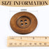 30 Pieces Large Size Wood Buttons 2.36 Inch Round Sewing Button 4 Holes Large Buttons for Crafts Sewing Large Wooden Buttons for DIY Clothing Bag ...