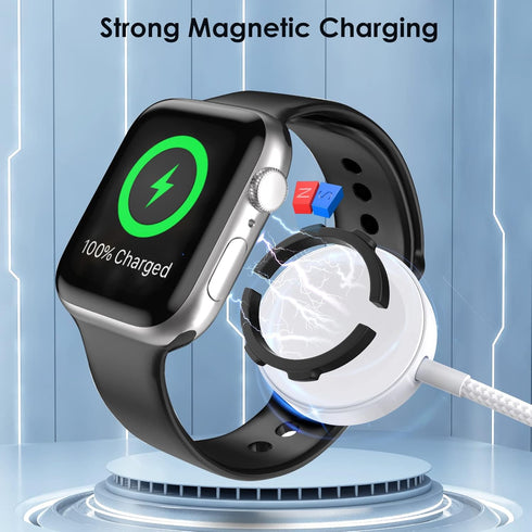 2 Pack for Apple Watch Charger Cable 3.3ft /1m,iWatch Charger Nylon Braid USB C Cable Cord Compatible with Apple Watch Charger Ultra/8/7/6/5/4/3/2...