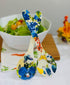 UPware 2-Piece 13 Inch Melamine Salad Server Serving Utensil Set Includes Salad Spoon and Salad Fork (Butterfly Floral)...