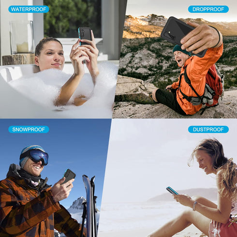 Lanhiem Samsung Galaxy A14 5G Case, IP68 Waterproof Dustproof Case with Built-in Screen Protector, Rugged Full Body Heavy Duty Shockproof Protecti...