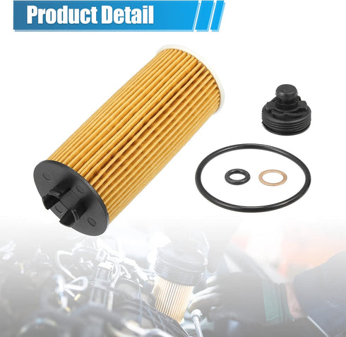 X AUTOHAUX 2 Pcs Engine Oil Filter Replacement 11428570590 11428575210 Oil Fuel Filter for Mini Cooper Clubman ALL4 Base S S ALL4 1.5L L3 - Gas 2....