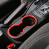 CheroCar for JK Front Water Cup Holder Trim Cover for Jeep Wrangler JK JKU & Unlimited 2010-2018, ABS Interior Decor (Red)...
