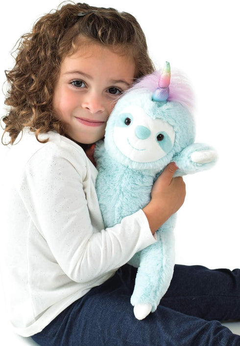 GUND Dazzle Slothicorn Plush Toy, Sloth Unicorn Stuffed Animal for Ages 1 and Up, Blue/Rainbow, 9”...