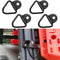Cargo Tie-Down V-Ring Anchors Black Steel Bolton Trailer V-Ring Tie Down for Trailers Trucks and Warehouses Replacement for D-Ring Plastic Flush M...