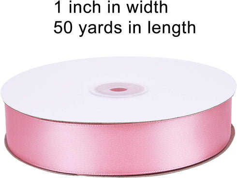 Livder Double Face Satin Ribbon Roll, 1 inch Wide 50 Yard Length for Wedding, Party Decoration, DIY Hair Accessories, Sewing, Gift Wrapping, Invit...