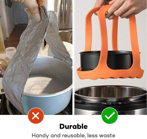 SiCheer Pressure Cooker Sling Silicone Bakeware Sling Compatible with Instant Pot 3 Qt, Compatible with Other Brand Multi-Function Cookers...
