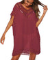 Wander Agio Womens Swimwear Cover up Swim Suit Beach Bikini Coverups Stripe Printing Hollow Out...
