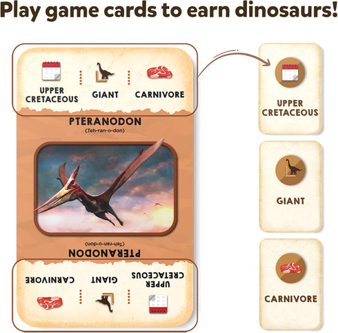 Skillmatics Card Game - Dino Trio, A Smart Swapping Dinosaur Themed Strategy Game for Kids, Teens & Adults...