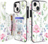 uCOLOR Flip Leather Wallet Case Card Holder Compatible with iPhone 13 6.1 iPhone 14 6.1 Women and Girls with Card Holder Kickstand (Pink Flowers)....