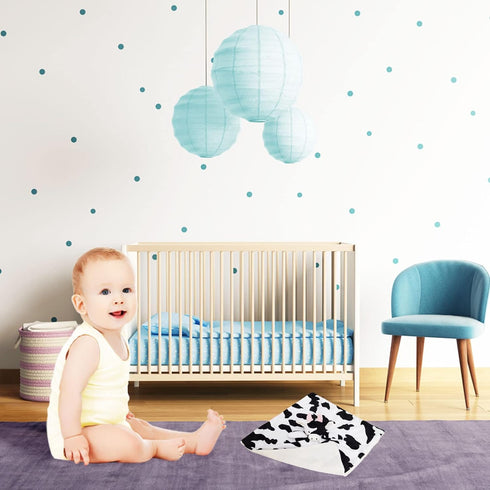 Baby Cow Soft Stuffed Animal Security Blanket, Plush Cow Character Lovey Blanket, Baby Shower/Nursery Gift, Cuddly Newborn, Infant, Toddler Snuggl...