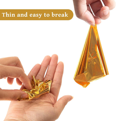 300PCS Imitation Rose Silver Gold Leaf Sheets Foil Sheets for Art, Gilding Crafting, Painting, Furniture Decoration, Jewelry Making 3.15×3.35 inch...