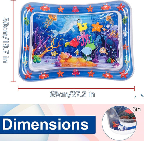 Water Sensory Playmat for Cats,2024 New Thickened Water Sensor Play Mat,Pet Play Water Sensor Mat for Kids, Cat Water Play Mat Feel Cool Comfort...