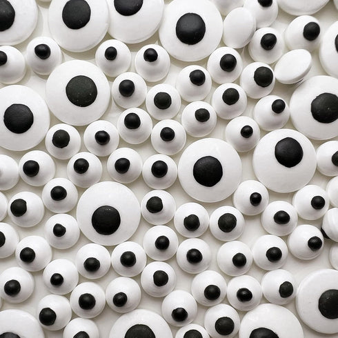 SE Si&Moos Large and Small Candy Eyes for Decorating Small Edible Eyes for Cupcakes Big Edible Eyeballs Halloween Baking Decorations Cookie Decora...