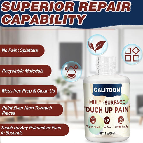 White Touch Up Paint Pen, 1 Fl Oz Semi-Gloss Multi Surface White Paint Pen, Interior & Exterior Chalk Paint, All in One Paint Repairs Bath, Door, ...