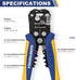 haisstronica Self-Adjusting Wire Stripper, 3 in 1 Stripper/Cutter/Crimping Heavy Duty Automatic Electrical Wire Strippers for 10-24 AWG...