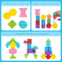 Montessori Toys for 2 3 4 Year Old Kid Boy Girl Toddler, Montessori Wooden Beads Sequencing Toy Set, Lacing Beads & Stacking Block & Matching Shap...