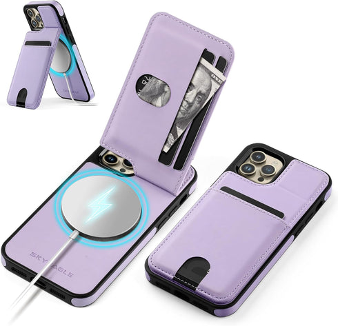 iPhone 12/12 Pro Wallet Case with Card Holder ?Compatible Magsafe? Women Men PU Leather RFID Blocking Flip Folio Protective Cover Credit Slots wit...