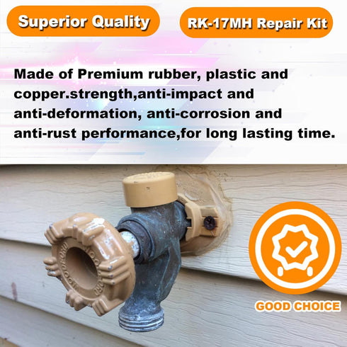 RK-17MH Repair Kit Wall Hydrant Metal Handle Repair Kit Fit for Woodford Model 17 Outdoor Faucet(12 Pcs)...