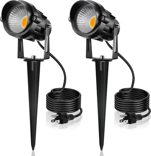 12W Landscape Lighting - Warm White Plug in Outdoor Landscape Light IP65 Waterproof 120V Lawn Flag Light Christmas Halloween Decorative Spotlight ...
