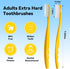 Huge Head Toothbrush Hard Toothbrushes for Adults Hare&Firm Toothbrush Bristles BPA Free Oral Care 4 Packs...