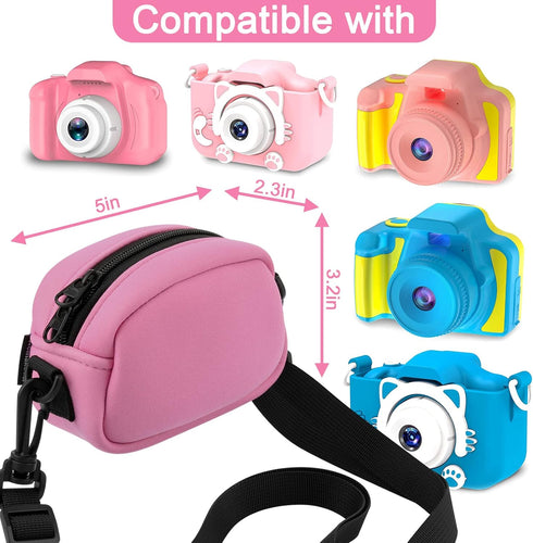 Camera Case Adjustable Crossbody Bag For Seckton/for Rindol/for Dylanto/for Desuccus/Kodak Pixpro/Sony DSCW800/DSCW830 and More Digital Camera, Wa...