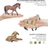 Farm Animals Cows Sheep Horses Toys 4PCS Realistic Cows Figures Horses Figurines Sheep Toys Playset for Toddlers Arab Foal Model for Birthday Part...