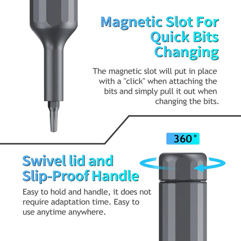 39 in 1 Precision Screwdriver Set, Mini Screwdriver Set with 38 pcs Tough S2 Alloy Steel Bits, Manual Pen Shape Small Screwdriver, Phillips, Slott...