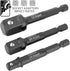 CARBYNE Impact Grade Socket Adapter Set, 3” Extension Bits | 3 Piece Set 1/4”, 3/8” and 1/2” Drive. Adapt Your Drill Driver to a High Torque Impac...