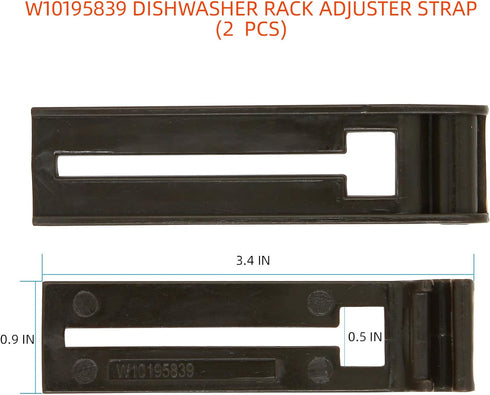 UPGRADED 8 Pack W10546503 Upper Rack Adjuster Kit High Polymer Material W10195839 W10195840 W10250160 Fits for Whirlpool Ken-more Dishwasher Top Rack Adjuster Replacement by Sikawai