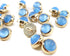 Blue Translucent Glass Sewing Shank Buttons 20 Pcs - 12.5mm, 1/2"...