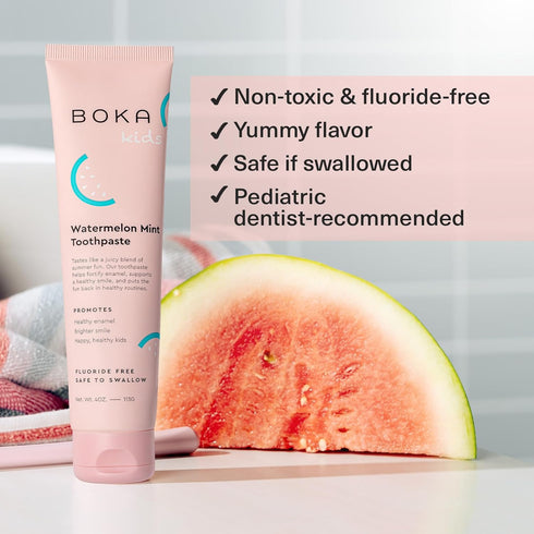 Boka Fluoride Free Toothpaste- Nano Hydroxyapatite, Remineralizing, Sensitive Teeth, Whitening- Dentist Recommended for Adult, Kids Oral Care- Wat...
