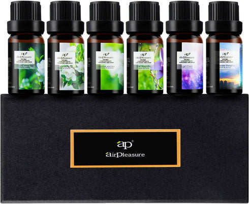 Flower Essential Oils Set, 6x10ml Aromatherapy Oil Gift Kit for Diffuser, Fragrance, Humidifier, Air Purifier- Gardenia, Magnolia, Shangri-La, Jas...
