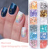 Iridescent Glitter Nail Art Sequins Holographic 3D Irregular Ultra Thin Nail Art Glitter Flakes Design Shiny Mermaid Nail Glitter Slices Resin Acr...