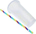 Generic 24 oz Reusable Color Changing Rainbow Cup with Rainbow Straw and Lid 4 Pack,Multicolor...