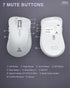 SM66 White Silent Dual Mode Bluetooth/2.4GHz Wireless Mouse, Adjustable 4200 DPI,Rechargeable Computer Mouse Wireless Office Mouse for PC Mac Lapt...