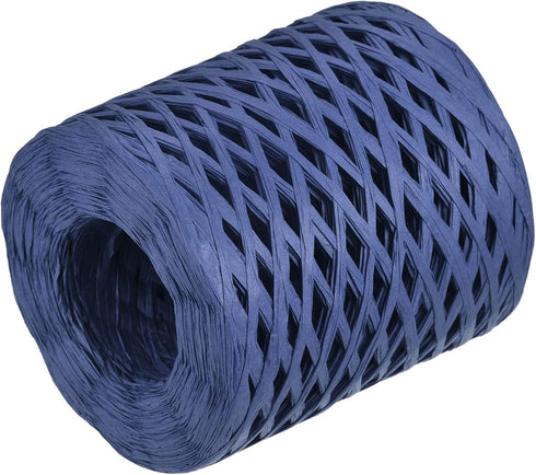 MECCANIXITY Raffia Paper Craft Rope Ribbon Packing Paper Rope 219 Yards Length Handmade Navy Blue for DIY Decoration Gift Packaging...
