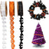 3 Rolls 15 Yards Halloween Ribbons, Black White Orange Halloween Ribbons Pumpkin Bat Ghost Shape Craft Ribbons Trim Embellishment for Gift Wrappin...