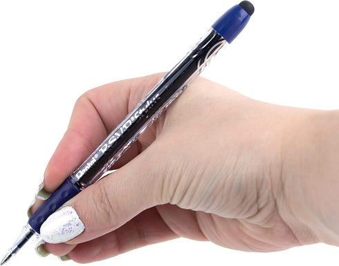 Pentel RSVP STYLUS Ballpoint Pen, Fine Line, Blue Ink (BK90L-C)......