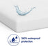 Vibe Premium Fitted Washable Terry Cloth Waterproof Mattress Protector, King, White...