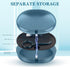 Linkidea Double-layer Retainer Storage Case with Mirror, Portable Aligner Storage Case with Removal Tool, Brush, Mouth Guard Denture Holder with M...