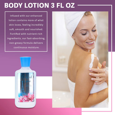Bath and Body Gift Set for Women & Girls, City of Love Spa Set, Personal Self Care Travel Kit, 3PCS Set for - Shower Gel, Body Lotion, Body Mist...