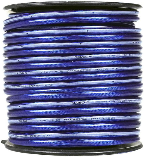 Scosche KS1650CS 16 Gauge CCA Car Stereo Speaker Wire - 16 AWG Audio Cable for Automotive Sound Systems - Copper Clad Aluminium 50 Foot Spool...