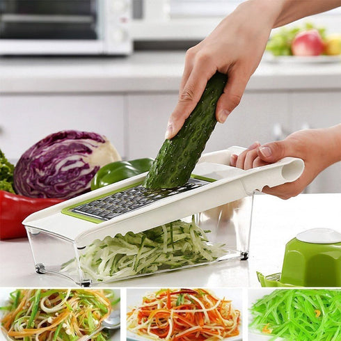 Mandoline Slicer Vegetable Potato Slicer Grater Cutter Chopper, HaetFire Julienne Slices and Shreds Fruits and Vegetables Chopper, Food Container,...