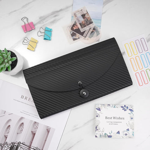 Receipt Holder Aabicku 13 Pockets Receipt Organizer Small Accordion File Organizer Expanding File Folder Large Capacity Cards Ticket File Check Ca...