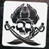 FINGERINSPIRE Pirate Skull Stencil 11.8x11.8 inch Skull Drawing Painting Stencils Plastic Pirate Cross Knife Pattern Stencil Reusable Stencils for...